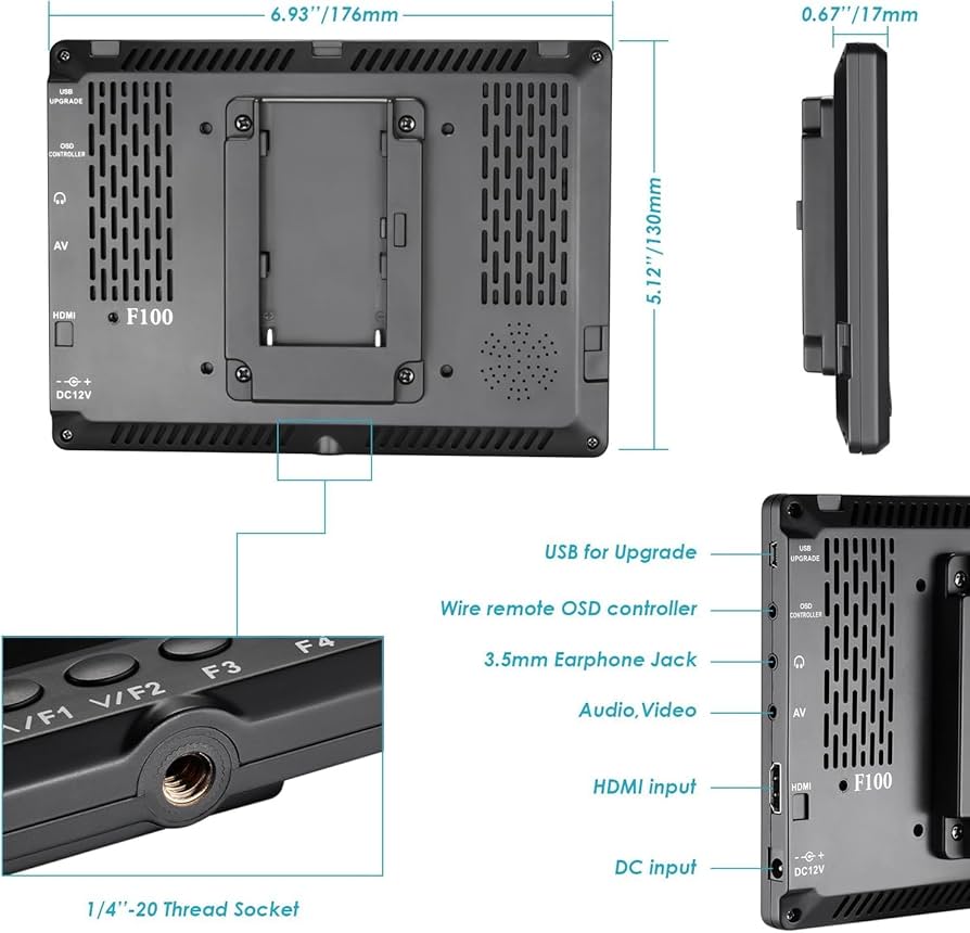 Amazon.co.jp: NEEWER F100 7インチ カメラフィールドモニター